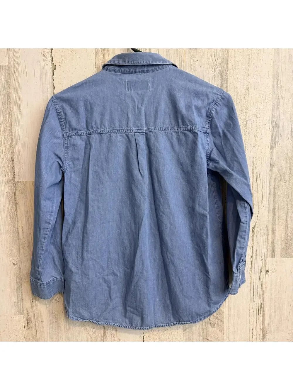 Old Navy Girls L(10-12) Light Blue Cotton Button-Up Shirt